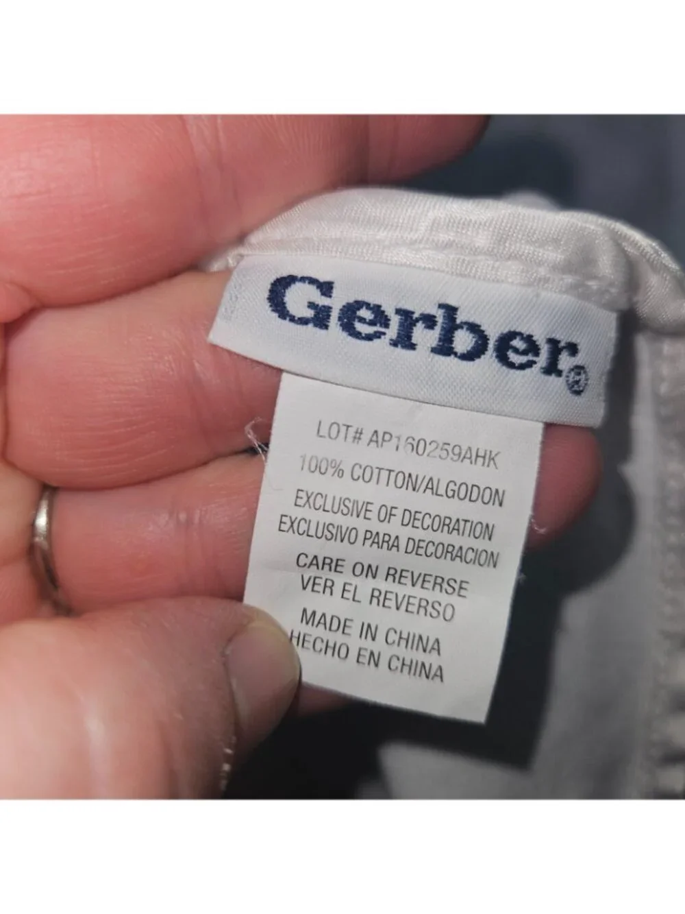 Gerber Blue White Bunny Rabbit Carrots Baby Blanket Cotton Satin Trim 29x32